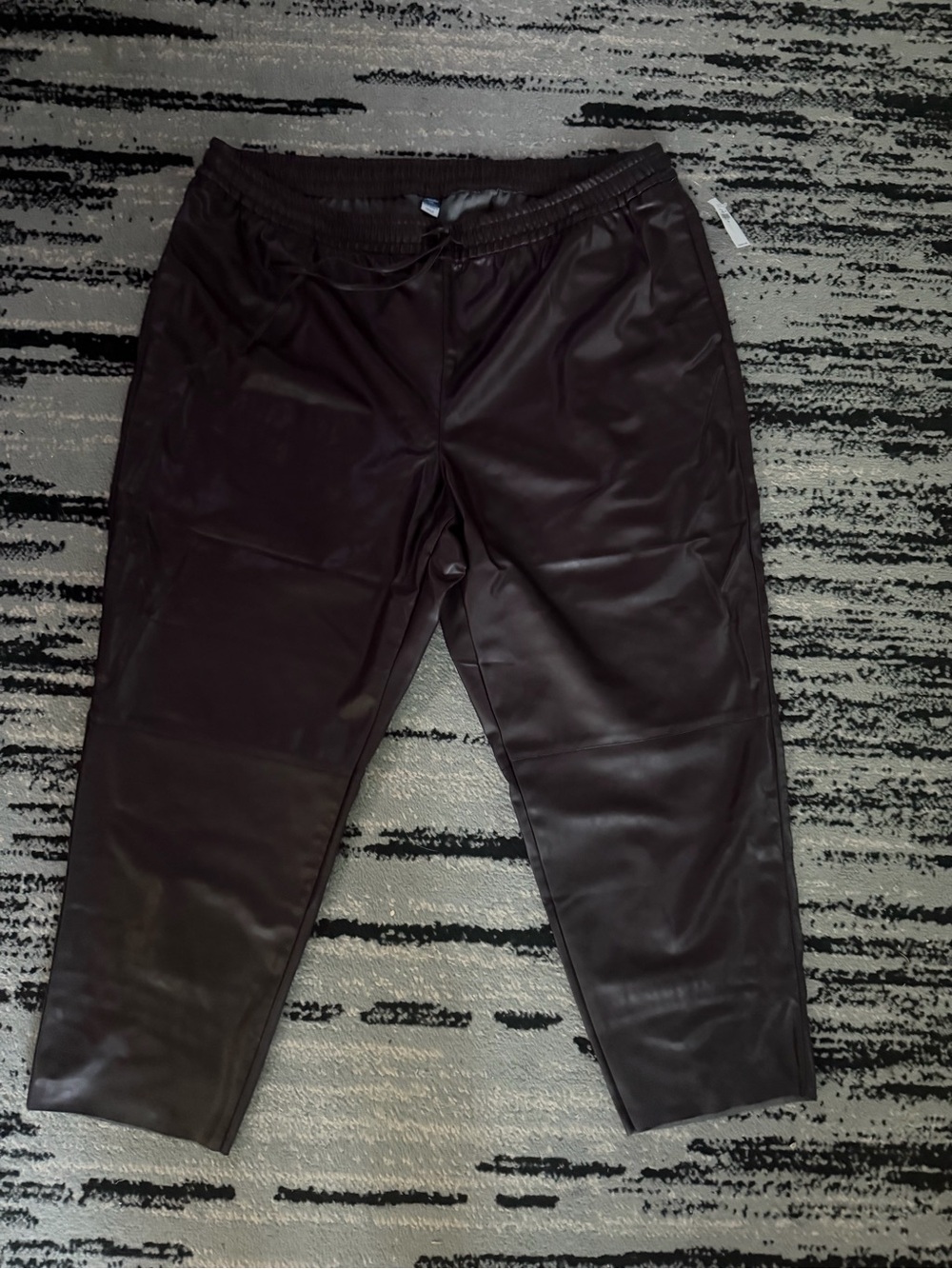 NWT Women’s Brown Faux Leather Pants from Old Navy